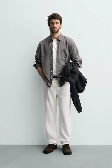 Фланелевая рубашка в клетку