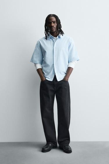 Zara Рубашка в полоску с вышивкой купить с доставкой.