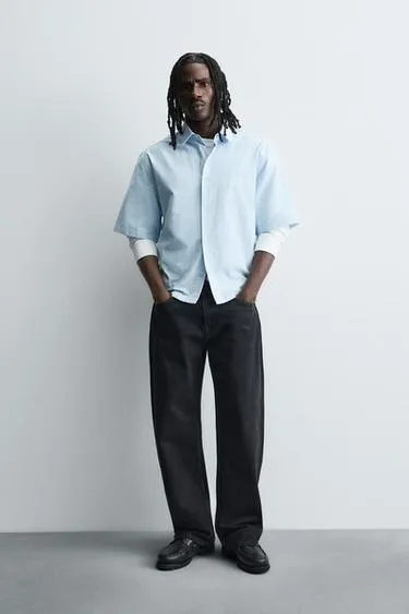 Рубашка в полоску с вышивкой- Заказать в России