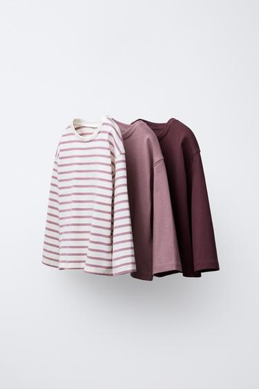 Zara Набор из трех футболок с принтом