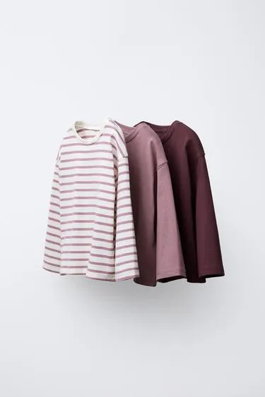 Набор из трех футболок с принтом