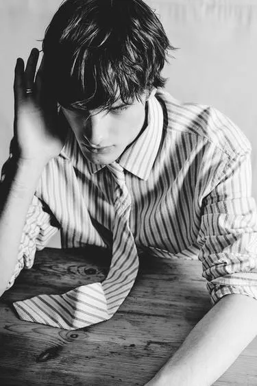 Рубашка в полоску с галстуком- Заказать в России