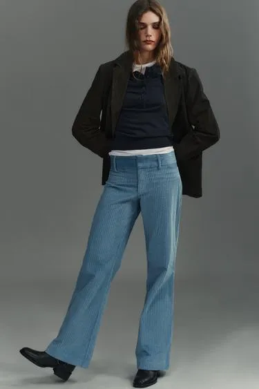 Расклешенные вельветовые брюки- Заказать в России