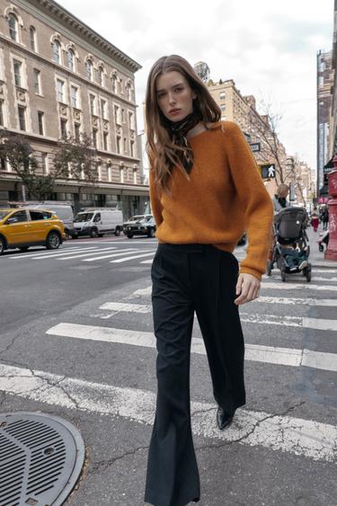 Zara Широкие брюки с высокой посадкой