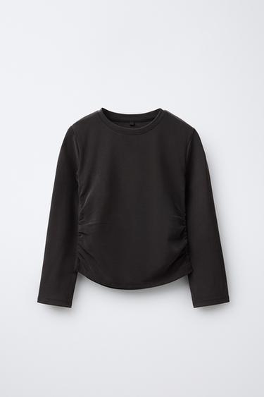 Zara Спортивная футболка с собранными деталями