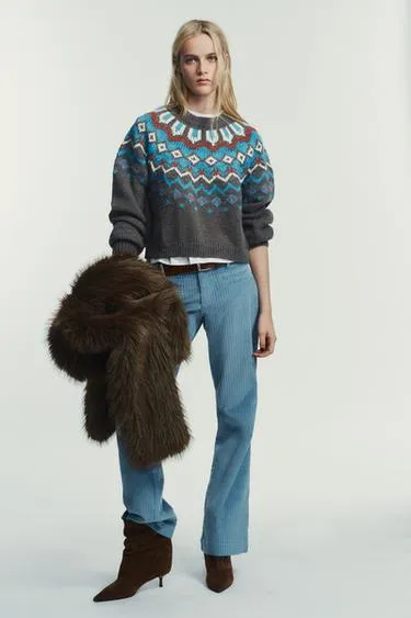 Жаккардовый свитер- Заказать в России