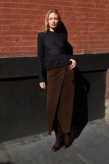 Джерси в клетку с бахромой- Заказать в России