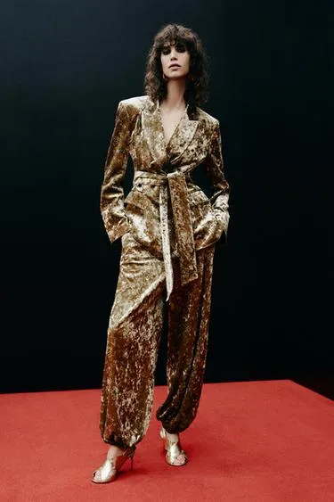 Брюки из вельвета с металлической нитью