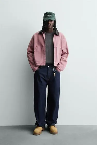 Куртка с контрастным воротником- Заказать в России