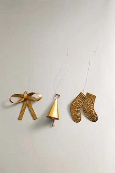 Набор металлических рождественских аксессуаров (набор из 3)- Заказать в России