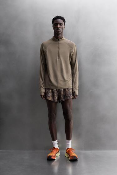 Zara Беговые шорты с принтом дерева