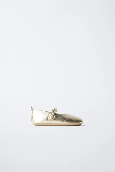 Балетки из металлической кожи- Заказать в России