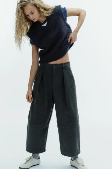 Брюки-шаровары с защипами- Заказать в России