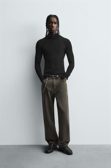 Zara Узкий водолаз с ребристой текстурой