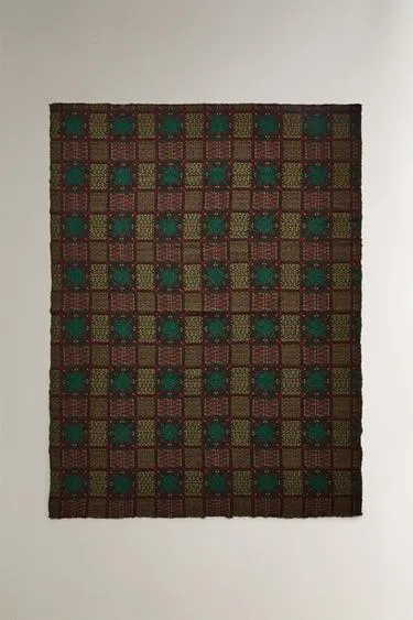 Плед с геометрическим узором для рождества