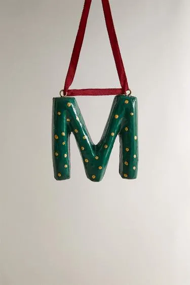 Украшение елочное буква м- Заказать в России