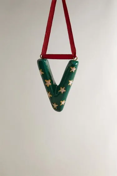 Украшение для ёлки буква V- Заказать в России