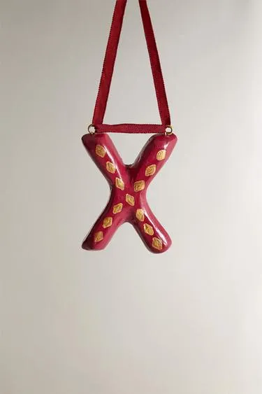 Рождественская игрушка на ёлку буква X- Заказать в России