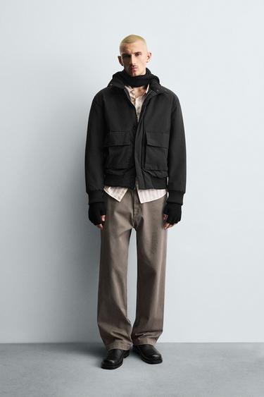 Zara Стеганая куртка WATER REPELLENT