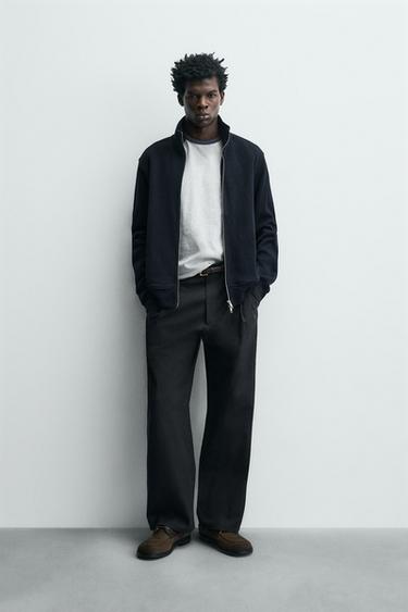 Zara Куртка в рубчик из ткани интерлок