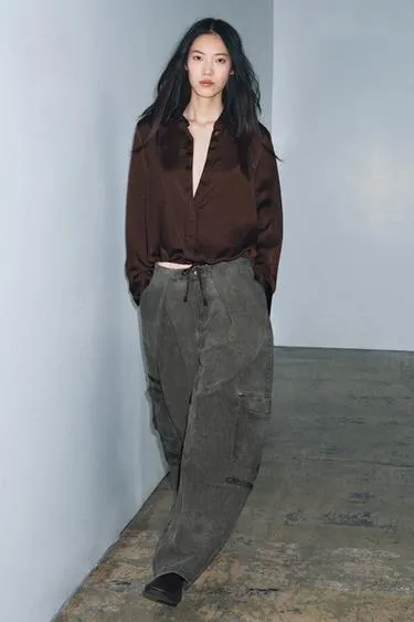 Блузка из атласа ZW COLLECTION- Заказать в России