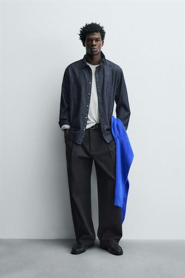 Zara Джинсовая рубашка классического кроя