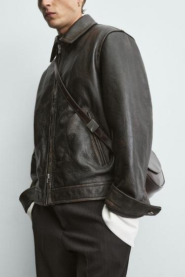 Zara Кожаная сумка через плечо