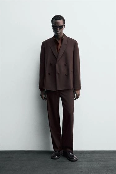 Шерстяной пиджак с двубортной застежкой- Заказать в России