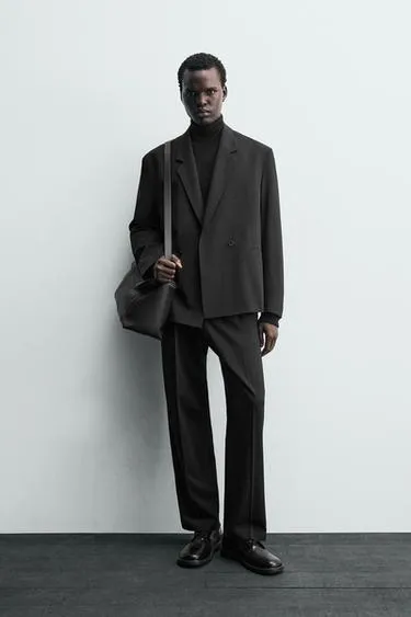 Двубортный костюмный блейзер из шерсти- Заказать в России