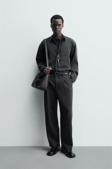 Zara Рубашка свободного кроя из струящейся ткани