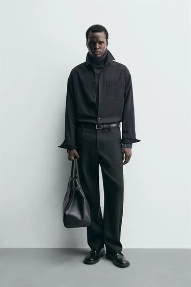 Брюки прямого кроя из 100% шерсти