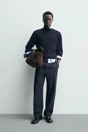 Шерстяные брюки прямого кроя- Заказать в России