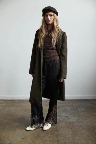 Zara Футболка с боковой драпировкой