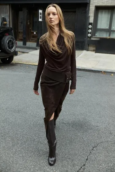 Драпированная футболка с лиоцеллом