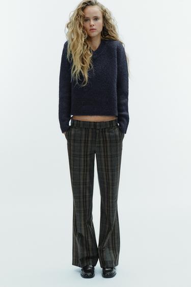 Zara Свитер из шерсти и альпаки с V-образным вырезом купить с доставкой.