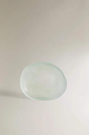 Мыльница для ванной комнаты из зеленого стекла с затенением