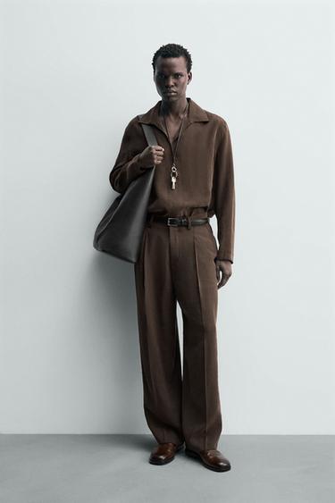 Zara Рубашка поло с плавным фасоном