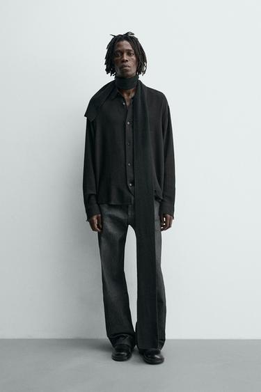 Zara Рубашка из вискозы и хлопка