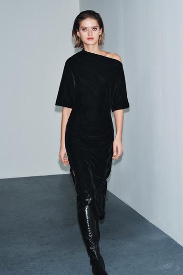 Zara Бархатное платье — ZW COLLECTION
