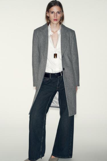 Zara Мягкое пальто с подплечниками