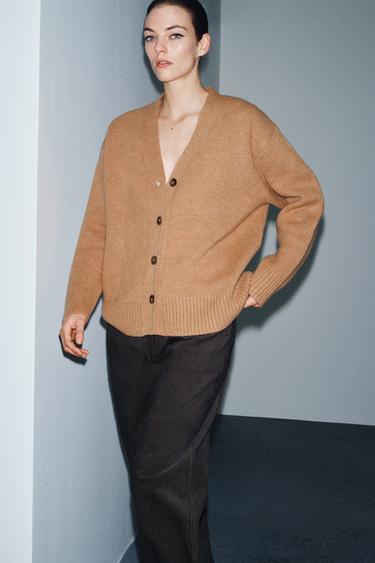 Zara Кардиган оверсайз из 95% шерсти