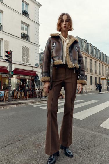 Zara Брюки FLARED с высокой посадкой