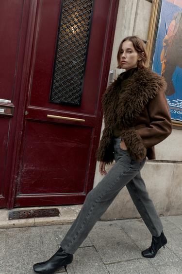 Zara Джинсы с высокой посадкой Z1975 STRAIGHT CROSS-OVER WAIST