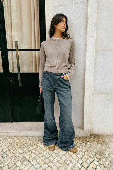 Zara Кардиган с кружевной отделкой купить с доставкой.