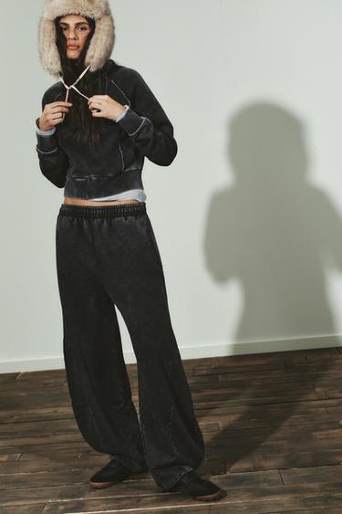 Zara Брюки CARROT с эффектом потертости купить с доставкой.