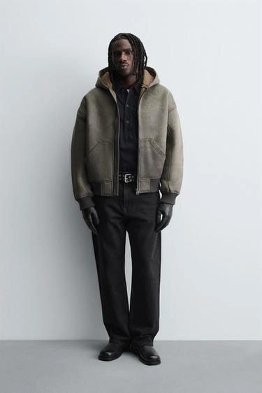 Полусинтетическая куртка с двойной отделкой- Заказать в России