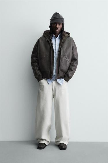 Zara Дубленка из искусственной кожи