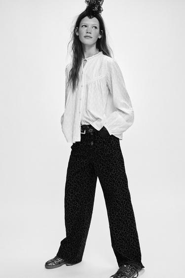 Zara Рубашка в романтическом стиле с вышивкой плюмети купить с доставкой.