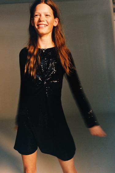 Zara Платье с узлом и блеском