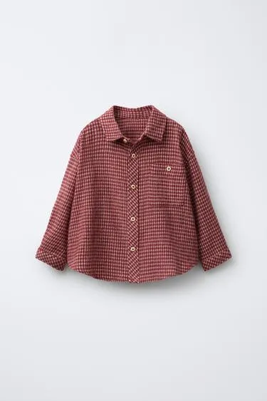 Рубашка в клетку с карманом- Заказать в России